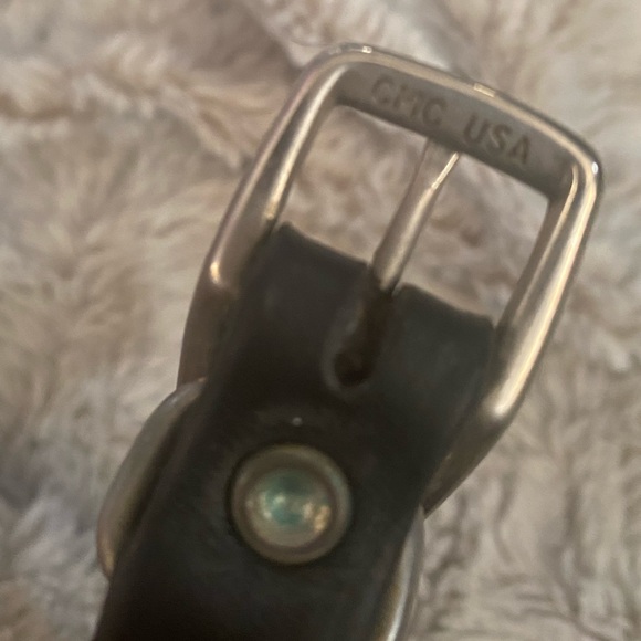 Real Leather Spiked Choker Goth Punk - Picture 3 of 3